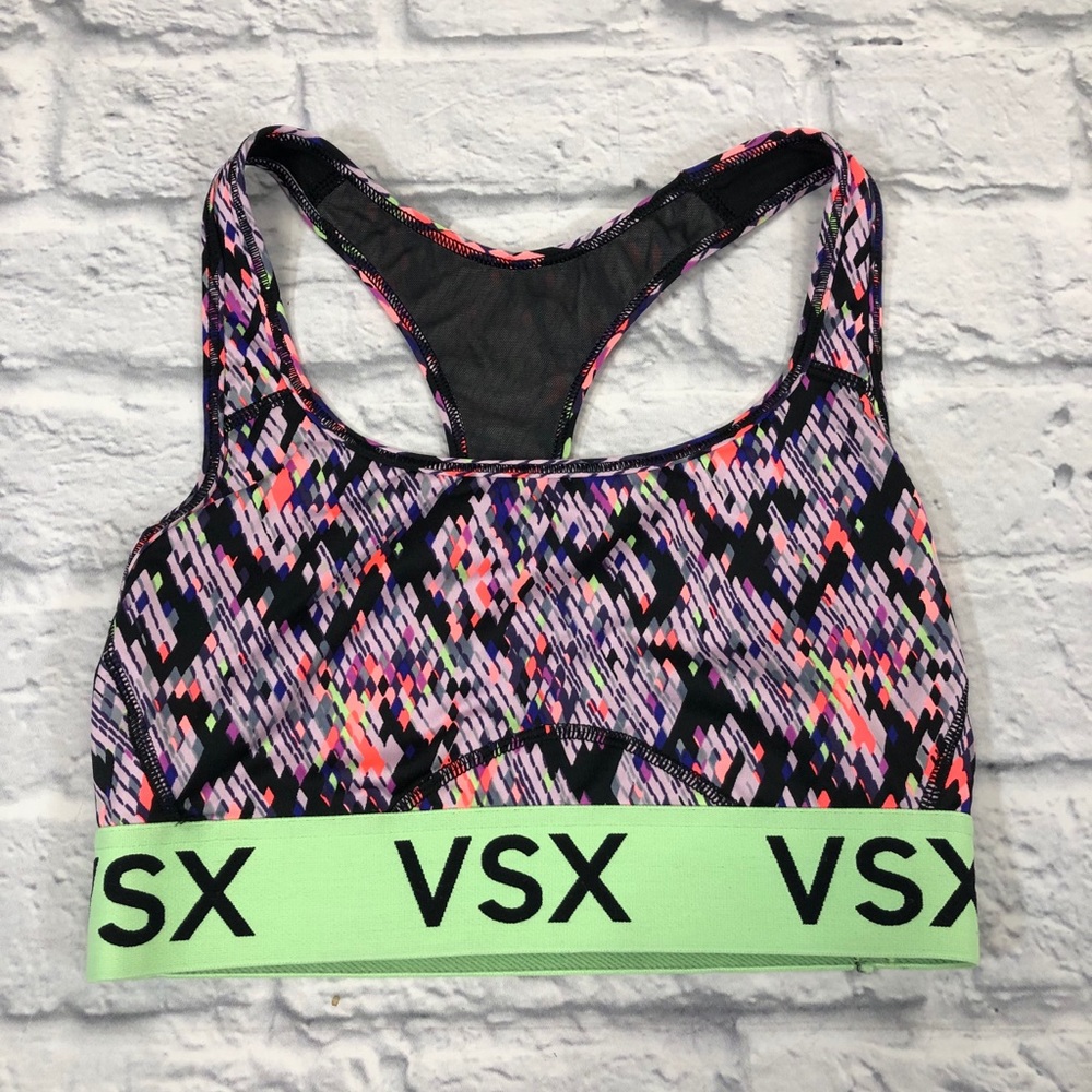 💰Bundle 3/$30 VSX Victoria Secret Sport Bra Size XS Purple Green Racerback